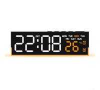 LED Digital Clock Night Light Soft Glow pour temp Display LED(orange) | Soft ambient glow, adjustable brightness, pour temp display C/F, auto light sensor, pour ideal for sleep