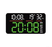 LED Digital Wall Clock Large Display Dual Alarm(green) | Dual alarm settings, large LED display, clear visibility from distance, bedroom office use, easy setup