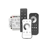 LED Dimmer Controller 220V 110V 230V AC Triac Dimmer 2.4G Remote Control 220 Volt S1-B Push Button Switch Dimmer for LED Bulbs(S1-B and RM1 Set)
