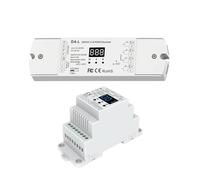 LED Dimmer Controller 4 Channel Constant Voltage DMX512 RDM Decoder D4 DIM/CCT/RGB/RGBW DMX512 Dimmer DIN Rail Mount 4 Channel Dimming Controller(D4-L)