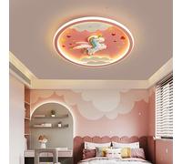 LED enfants plafonnier 72w 5500lm avion fusée Licorne forme dimmable à distance rose / bleu / blanc pour chambre d'enfants chambre salon amusement créatif / belle économie d'énergie durable sécurité (