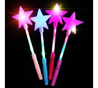 Led Étoile À Cinq Branches En Forme De Baguette Fée Bâton Enfants Jouet Étoile Clignotant Bâtons Bâton Lumineux Coloré Montre Jouet Lumineuse Fée Baguette