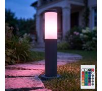 Lampe de base DIMMABLE Garden TELECOMMANDE Lumière d'extérieur anthracite dans un ensemble comprenant des ampoules LED RGB