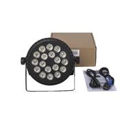 LED Flat Par, construction en alliage d'aluminium, mélange de couleurs RGBW/RGBW UV, 4 pièces 18x18W, fiche EU