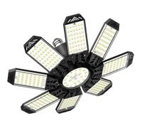 LED Garage Lighting 210W 21000LM 6500K Deformable Workshop Lighting 8 1 Adjustable Panels E26/E27 Base LED