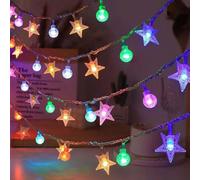 LED Guirlande Lumineuse Boule de Cristal, 6 m 40LED Guirlande Lumineuse à Piles Extérieure Intérieure, étanche, pour Noël, mariage, fête, jardin Décorative (Coloré)