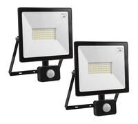 LED halogènes 2x unités détecteur de mouvement Maclean 50W 4000lm 3000K IP44