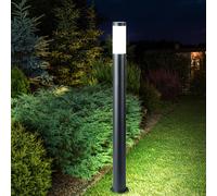 Lampadaire d'extérieur LED lampadaire de jardin en acier inoxydable lampadaire extérieur lampadaire colonne colonne de jardin lumière, hauteur 110 cm