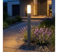 Lampadaire d'extérieur LED lampadaire de jardin en acier inoxydable lampadaire extérieur lampadaire colonne colonne de jardin lumière, hauteur 110 cm