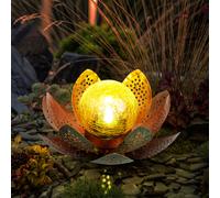 LED jardin lampe solaire lampe de table fleur de lotus décoration éclairage balcon cour lampe vert or
