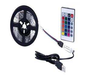 LED La LumièRe N'Est Pas éTanche 2835 RGB 24 Boutons TéLéCommande 5V LumièRe Flexible avec LumièRe de DéCoration de Chambre, 1 MèTres