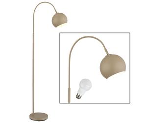 LED Lampadaire arche Lampadaire arche sable Salon, métal, 9W 810lm blanc chaud, LxlxH 46x25x150 cm
