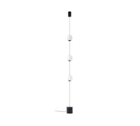Lampadaire LED Darrow Lucande, dimmable, blanc, Salon / Salle à manger, Verre, Moderne, Lampadaire LED