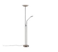 LED Lampadaire Jonne à intensité variable (Moderne) en Gris Métal e. a. pour Salon & Salle manger (à 2 lampes,), Sur Pied Lampe a de