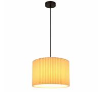 LED Lampe à suspendre textile Lampe de table à manger Lampe de cuisine naturelle, 9W 810lm blanc chaud, DxH 38 x 120 cm