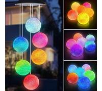 Led Lampe Carillon À Vent Solaire, Solaire Mobile Carillon Changeant De Couleurs Pour Jardin Patio Décoration Extérieure, Cadeaux Multicolore