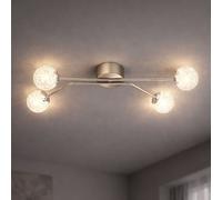 Plafonnier LED 24 watts boules en aluminium nickel mat lumière EGLO 13676