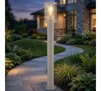LED Lampe Extérieure Colonne Standleuchte IP54 Aluminium Acier Inox H 100 cm