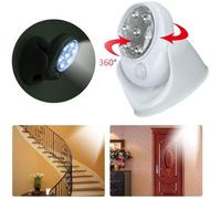 LED Lampe Lumière Détecteur Mouvement 360° tourne automatique Sans Fil Capteur Patio Sécurité pour Jardin Mur couloir toilettes