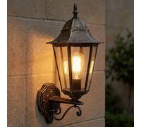 LED Lampe Murale Extérieure NORDERNEY Bronze Verre IP44 H 53 cm