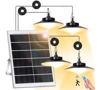 LED Lampe solaire à suspendre Lampes solaires pour extérieur intérieur Détecteur de mouvement LED Lampe solaire à suspendre Lampes solaires à suspendre pour pavillons Garage Entrepôts