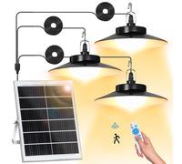 LED Lampe solaire à suspendre Lampes solaires pour extérieur intérieur Détecteur de mouvement LED Lampe solaire à suspendre Lampes solaires à suspendre pour pavillons Garage Entrepôts