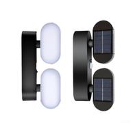 LED Lampe solaire de jardin sans fil pour clôture cour | Capteur PIR, détection de 120°, marche/arrêt automatique, entrée sûre, zone d'escalier