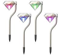 LED Lampe Solaire Diamant Couleurs Lumières Changeantes Décoration Jardin Patio Pathway-4 Pcs