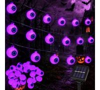 LED Lampes Solaires Décoration d'Halloween,Lumières Décoratives d'Halloween | Effrayantes en Forme Globe Oculaire,Étanch IP65 Guirlande Lumineuse Solaire Lumières pour Chemin,Cour,Fête