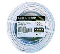 Led Light One Cable H05VV-F Tuyau 2x0,75mm 100m (Blanc) Tension de service : 500v Câbles pour installations fixes et mobiles dans les locaux domestiques et de bureaux.