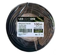 Led Light One Cable H05VV-F Tuyau 2x0,75mm 100m (Oir) Tension de service : 500v Câbles pour installations fixes et mobiles dans les locaux domestiques et de bureaux.