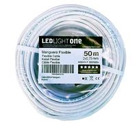 Led Light One Cable H05VV-F Tuyau 2x0,75mm 50m (Blanc) Tension de service : 500v Câbles pour installations fixes et mobiles dans les locaux domestiques et de bureaux.