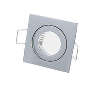 LED Line® Spot encastrable MR11 avec cadre de montage Ø 45 mm Trou de perçage en fer avec MR11 3 W Blanc neutre 255 lm Ampoule LED carrée Chromé