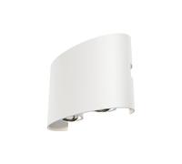 Maytoni STRATO LED Applique murale d'extérieur IP54, blanc chaud, métal, blanc/transparent