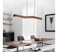 LED Lustre Moderne Suspension Lampe Carré Suspendu Lumière Dimmable Fer Forgé Bois Grain Laque Surface Peut Être Contrôlé À Distance 24 W Acrylique Approprié Étude Salle À Manger Salon