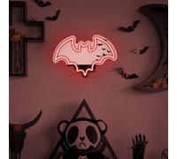 LED miroir néon robe chat Miroir/coeur lumineux/chauve - souris/papillon forme néon logo moderne fille salle de bain salon mur Art Déco cadeau