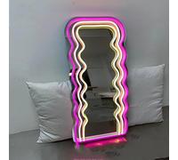 LED miroir néon robe chat Miroir/coeur lumineux/chauve - souris/papillon forme néon logo moderne fille salle de bain salon mur Art Déco cadeau