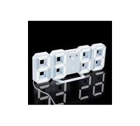 Led Moderne Numérique Table Bureau Nuit Horloge Murale Alarme Regarder Affichage 24 Ou 12 Heures Blanc PL247