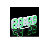 Led Moderne Numérique Table Bureau Nuit Horloge Murale Alarme Regarder Affichage 24 Ou 12 Heures Blanc PL250