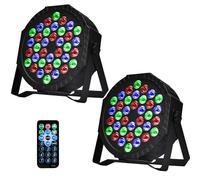 LED Par Projecteurs DJ Light Lumière Disco de Fête 36 LED Lampe de Scène 7 Modes D'éclairage avec Télécommande pour Stage DJ Show Party Bar KTV Halloween Noël (2 pcs)