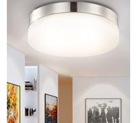 Plafonnier LED 18 watts plafonnier en verre nickel éclairage salon