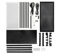 LED pour matrice Musique Kit 24 x 16 pixels DIY Kit de soudure avec 5 modes d'affichage Contrôle de la luminosité Audio Réactif pour effets de lumière rythme Blanc Vert Bleu Kit de construction avec