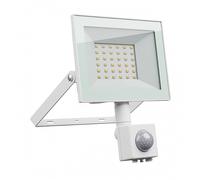 LED Projecteur Spot Blanc IP44 30W 2500lm Lumière Du Jour 6000K Froid Détecteur