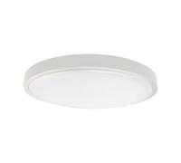LED Salle de bain Plafonnier rond Plafonnier blanc Lampe de couloir IP44, plastique, 24W 2500lm blanc chaud, DxH 29,4 x 6 cm