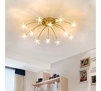 Led Salon Plafonnier Star Chambre Lampes de Plafond Ciel étoilé Design Chambre Enfants Lampes Suspendues Verre Abat-jour Pour Cuisine Restaurant Lampes (12 Flamme, Chaude Lumière)