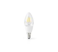 Ampoule à Filament Connectée Wi-Fi LED 5W 400lm E14 en Forme de Bougie Transparent