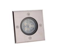 Lucande luminaire encastré dans le sol LED Ava, 12 cm x cm, IP67 AVA, gris, Aluminium, Moderne, Spot encastrable dans le sol LED
