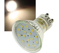 LED Strahler GU10 H10 SMD 15 SMD LEDs, 3000k, 50lm, 120°, 230V/0,75W, warmweiß