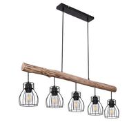 LED Suspension Lampe à suspendre Métal noir Grille L 140 cm