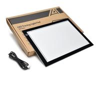 LED Tablette Lumineuse - DINGXIANG - Table à dessin - Avec échelle pour papier A3 - L 47 x P 34,5 x H 0,5 CM